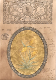 Mugal Flowers on old paper d027